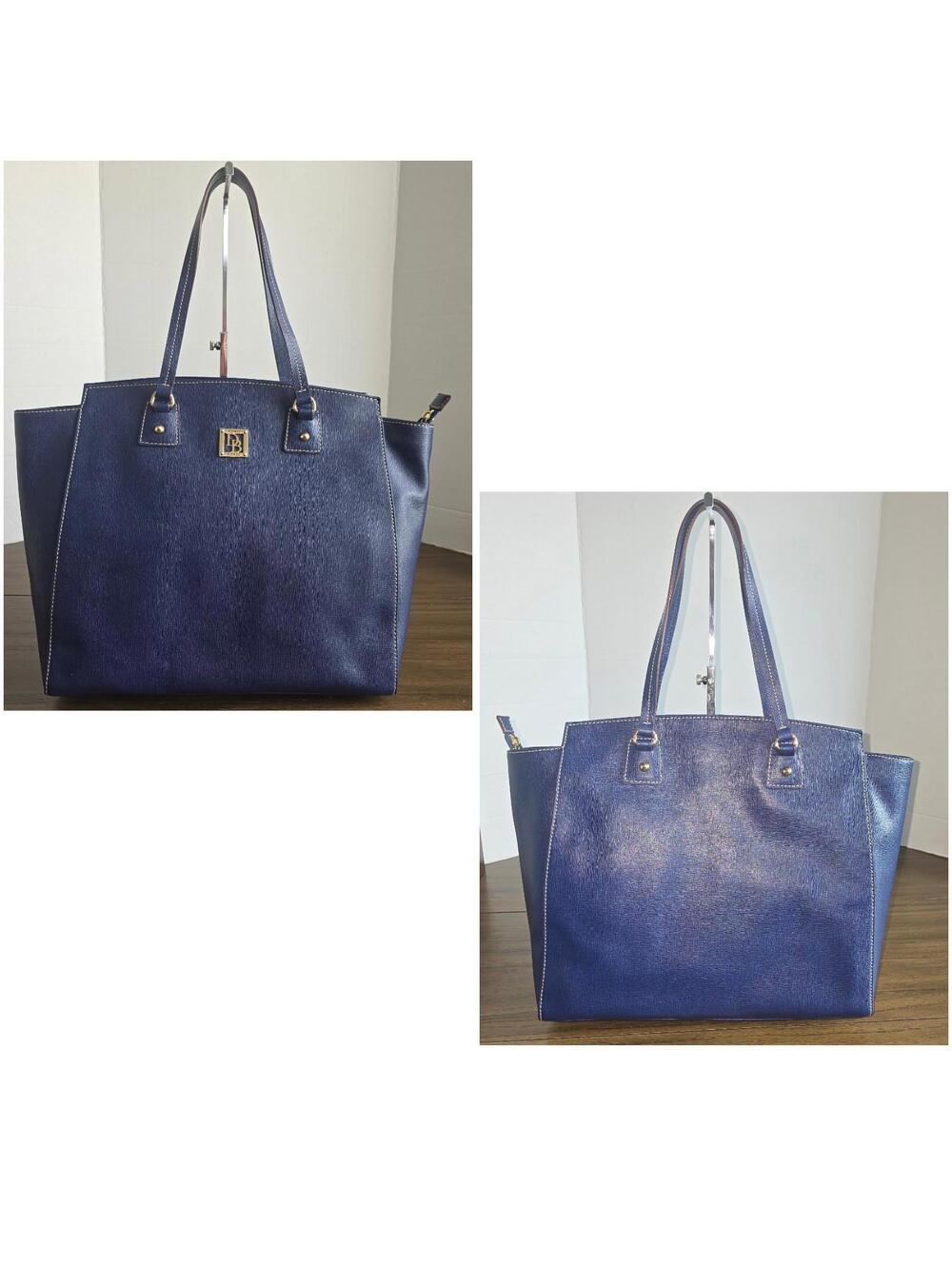Dooney & Bourke Saffiano Leather Blue Shoulder Tote Bag NWOT
